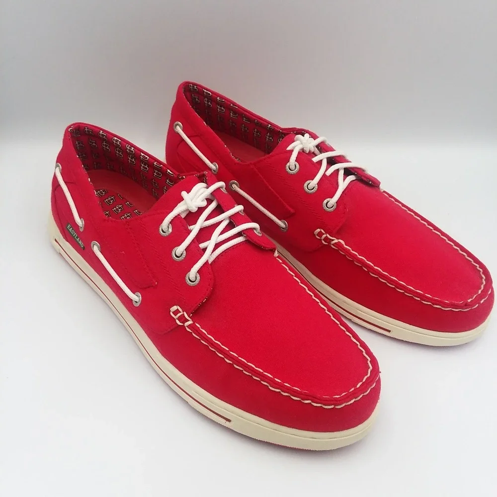 Eastland MLB St. Louis Cardinals Boat Shoes Deck Shoes Red US Size 12-12.5 EU 46